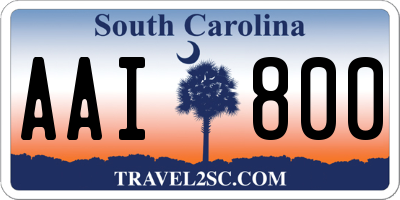 SC license plate AAI800