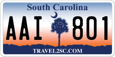 SC license plate AAI801