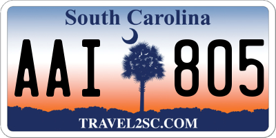 SC license plate AAI805