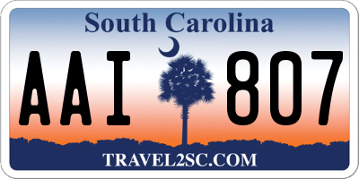 SC license plate AAI807