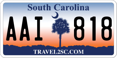 SC license plate AAI818