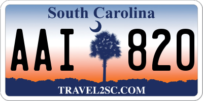 SC license plate AAI820