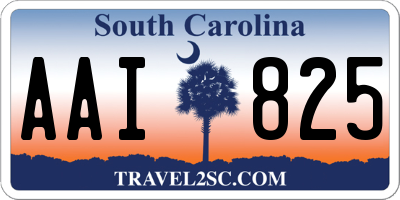 SC license plate AAI825