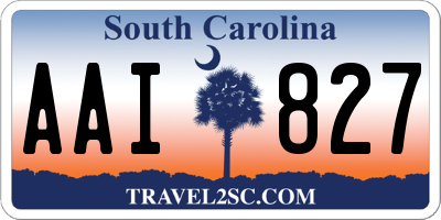 SC license plate AAI827