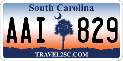 SC license plate AAI829