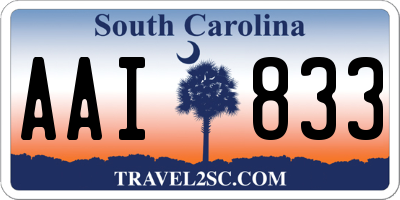 SC license plate AAI833