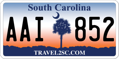 SC license plate AAI852