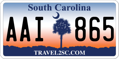 SC license plate AAI865