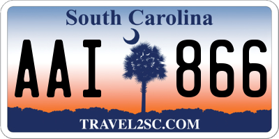 SC license plate AAI866