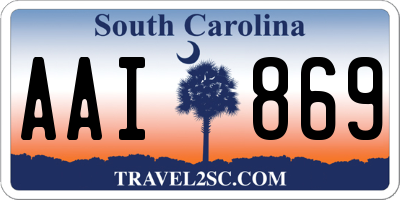 SC license plate AAI869