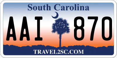 SC license plate AAI870