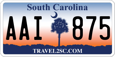 SC license plate AAI875