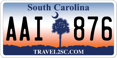 SC license plate AAI876