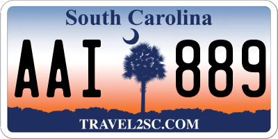 SC license plate AAI889