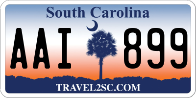 SC license plate AAI899