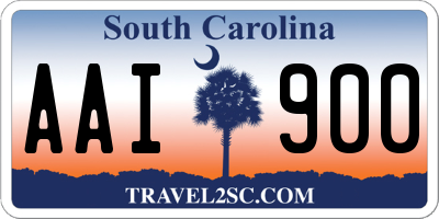 SC license plate AAI900