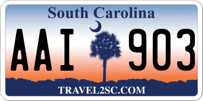 SC license plate AAI903