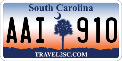 SC license plate AAI910