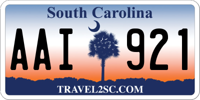 SC license plate AAI921