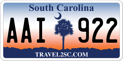 SC license plate AAI922