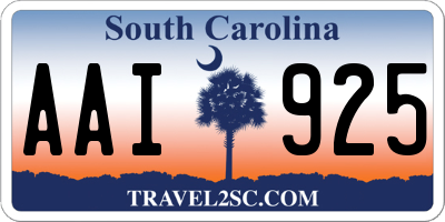 SC license plate AAI925