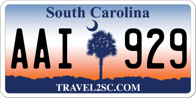 SC license plate AAI929