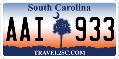 SC license plate AAI933