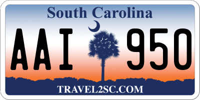 SC license plate AAI950