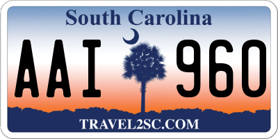 SC license plate AAI960