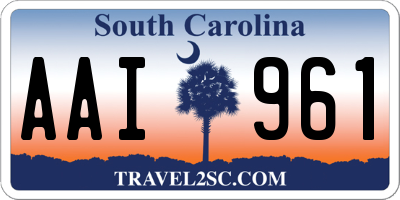 SC license plate AAI961