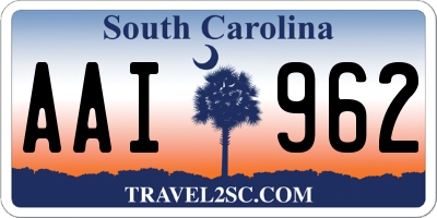 SC license plate AAI962