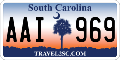 SC license plate AAI969