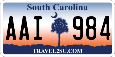 SC license plate AAI984