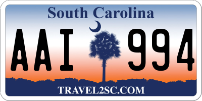 SC license plate AAI994