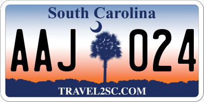 SC license plate AAJ024