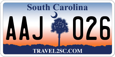 SC license plate AAJ026