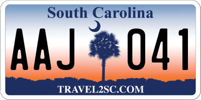 SC license plate AAJ041