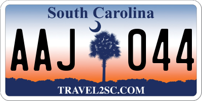 SC license plate AAJ044