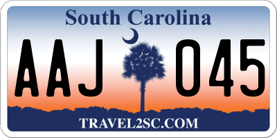 SC license plate AAJ045