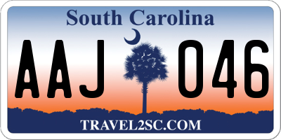 SC license plate AAJ046