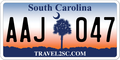 SC license plate AAJ047