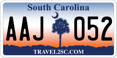 SC license plate AAJ052