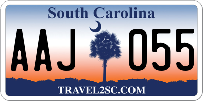 SC license plate AAJ055