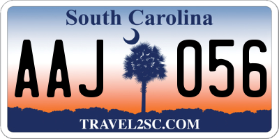 SC license plate AAJ056