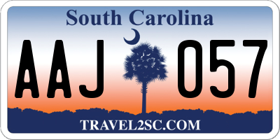 SC license plate AAJ057