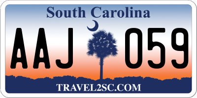 SC license plate AAJ059