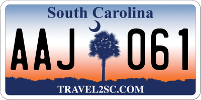 SC license plate AAJ061