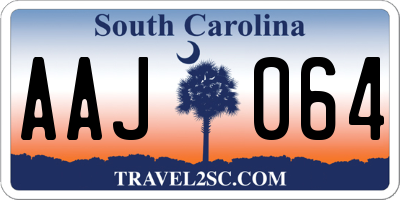 SC license plate AAJ064