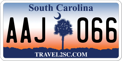 SC license plate AAJ066