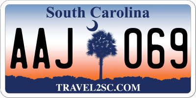 SC license plate AAJ069